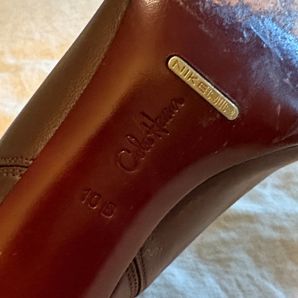 Cole Hahn with Nike Air Elegant Brown Leather Knee-High Boots - Picture 4 of 7